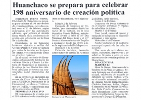 Huanchaco anuncia programa de aniversario (Fuente: Nuevo Norte)