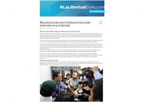 Reconstrucción con Cambio se inicia este miércoles en La Libertad (Fuente: Tu Región Informa)