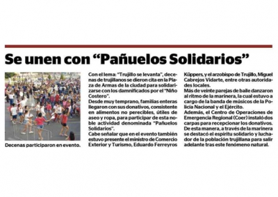 Se unen con &quot;Pañuelos Solidarios&quot; (Fuente: Correo)