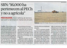 SBN: &quot;16,000 ha pertenecen al Pech y no a agrícola&quot; (Fuente: La República)