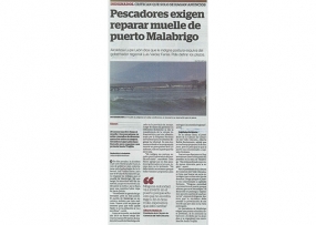 Pescadores exigen reparar muelle de puerto Malabrigo (Fuente: La Industria)