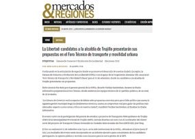 La Libertad: candidatos a la alcaldía  de Trujillo presentarán sus propuestas en el Foro Técnico de transporte y movilidad urbana (Fuente: Mercados &amp; Regiones)