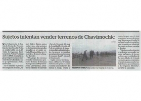 Sujetos intentan vender terrenos de Chavimochic (Fuente: La Industria)