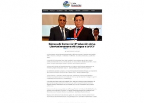 Cámara Comercio de La Libertad entrega reconocimiento a la UCV (Fuente: News Trujillo)
