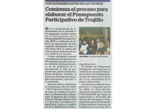 Comienza el proceso para elaborar el Presupuesto Participativo de Trujillo (Fuente: La Industria)