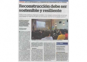 Reconstrucción debe ser sostenible y resiliente (Fuente: La Industria)
